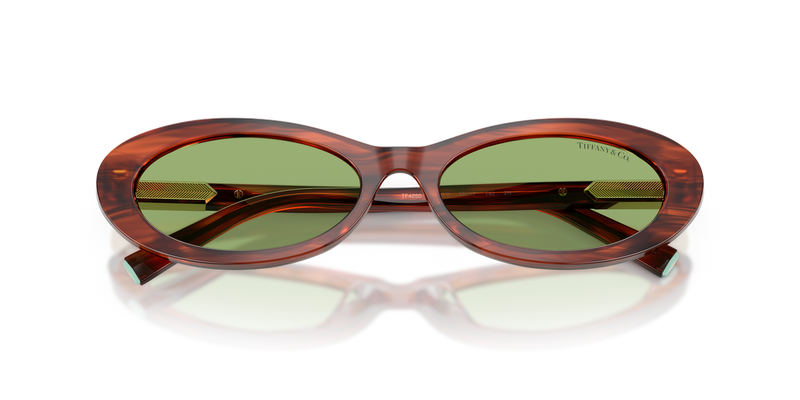 Tiffany TF4250 in Ruby Striped Havana / Green (8440/2) - Alternate View
