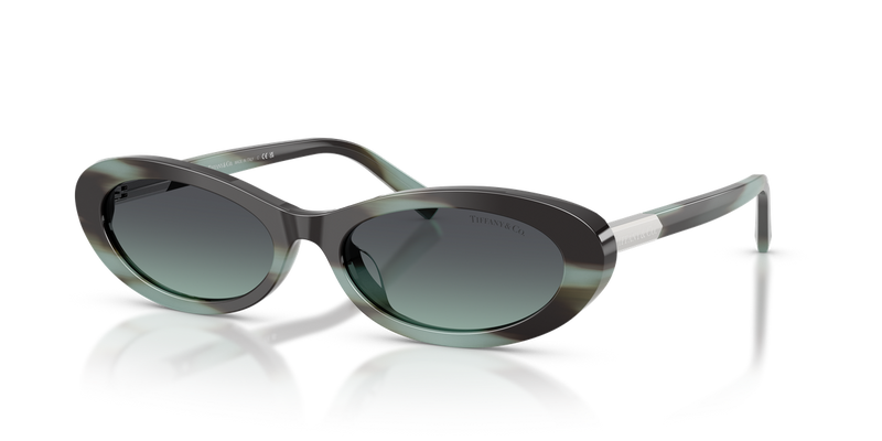 Tiffany TF4250 in Striped Black Tiffany / Azure/Dark Grey (84432G) - Alternate View