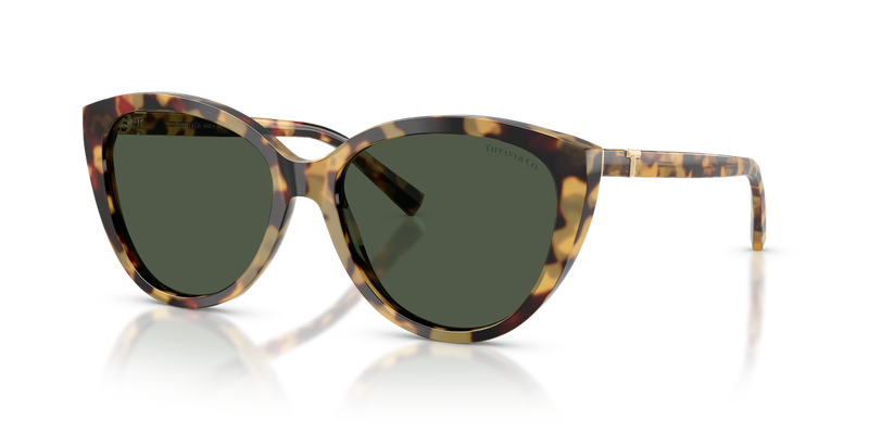 Tiffany TF4251 in Blonde Havana / Polarized Green (80649A) - Alternate View