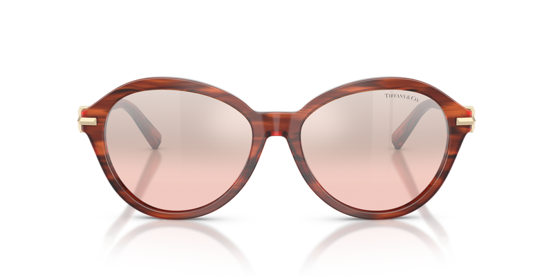 Tiffany TF4259 in Ruby Striped Havana / Light Pink Mirror Gradient Silver (84407E) - Alternate View