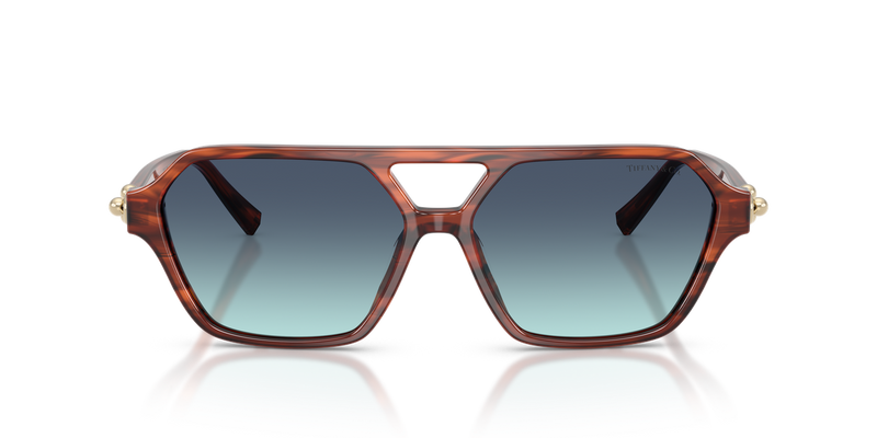 Tiffany TF4264U in Ruby Striped Havana / Gradient Blue (84409S) - Alternate View