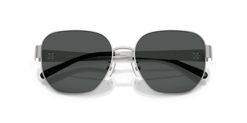 Tory Burch TY6117 in Silver / Dark Grey (327487) - Side View