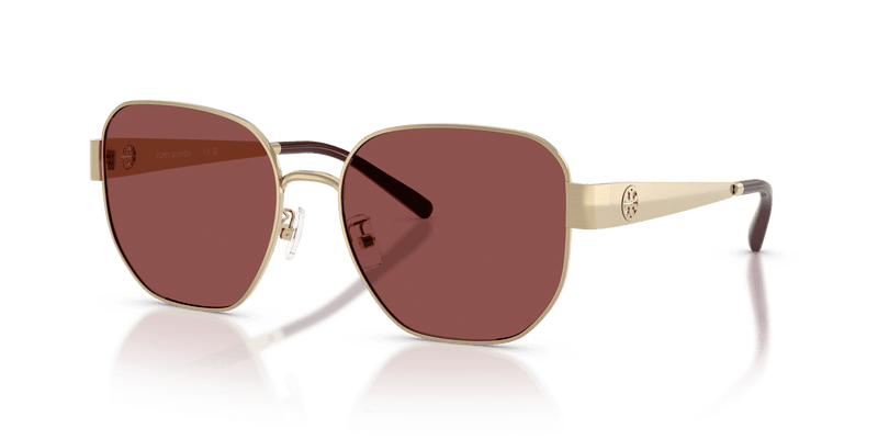 Tory Burch TY6117 in Brushed Light Gold / Wine (336275) - Alternate View