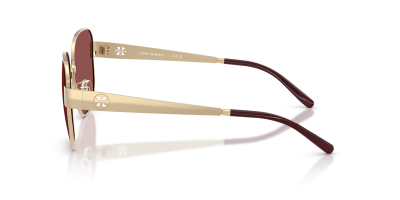 Tory Burch TY6117 in Brushed Light Gold / Wine (336275) - Alternate View