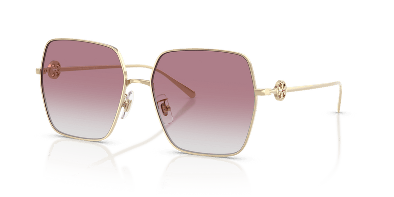Tory Burch TY6118D in Shiny Light Gold / Grey Gradient Violet (33468G) - Alternate View