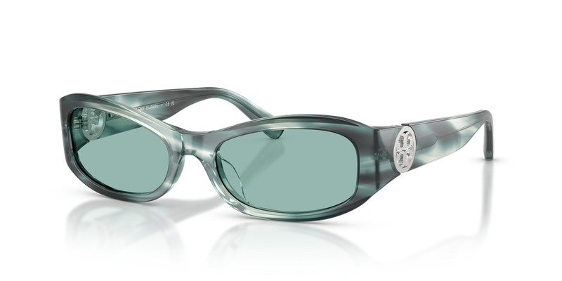 Tory Burch TY7229U in Teal Striated / Petrol Green (206882) - Alternate View