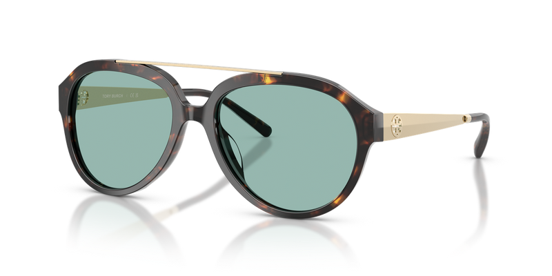 Tory Burch TY7230U in Brown Tortoise / Petrol Green (198182) - Alternate View