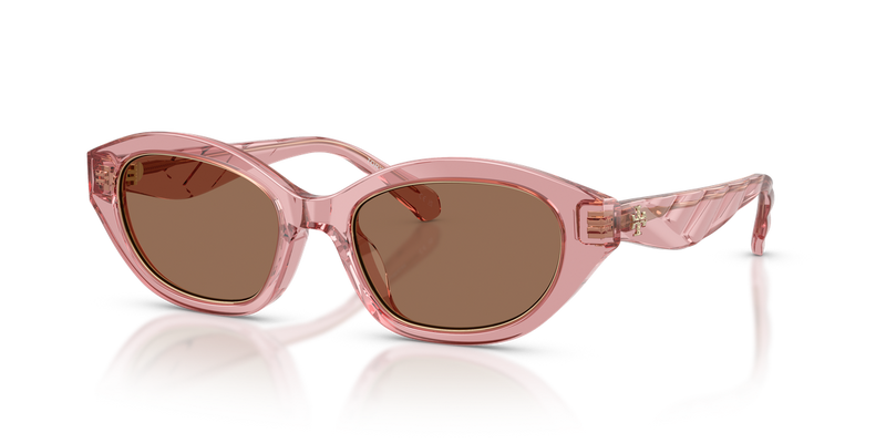 Tory Burch TY7232U in Transparent Pink / Dark Brown (202173) - Alternate View