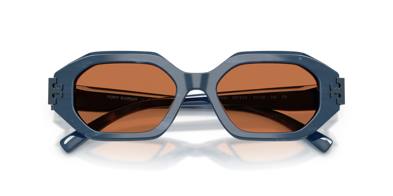 Tory Burch TY7234U in Navy Marble / Brown (207373) - Alternate View