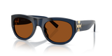 Transparent Blue / Solid Brown (206573)