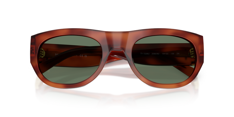 Tory Burch TY7238U in Soft Amber Tortoise - Side View