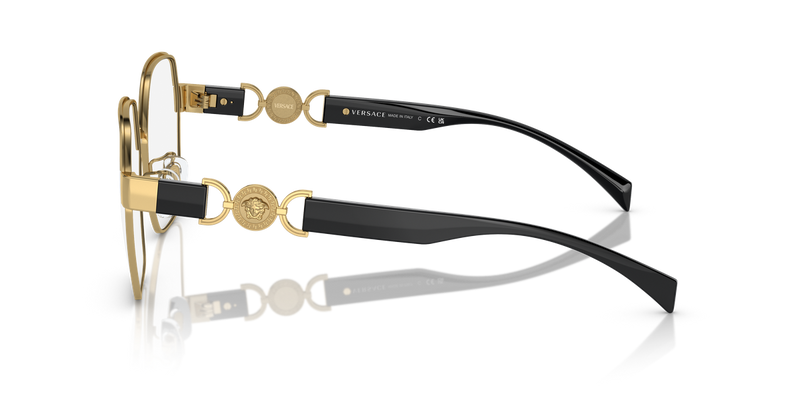 Versace VE1291D in Gold / Demo Lens (1002) - Back View