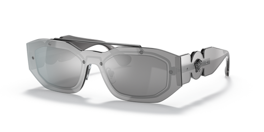 Versace VE2235 - Transparent Grey Mirror Silver / Light Grey Mirror Silver (10016G)