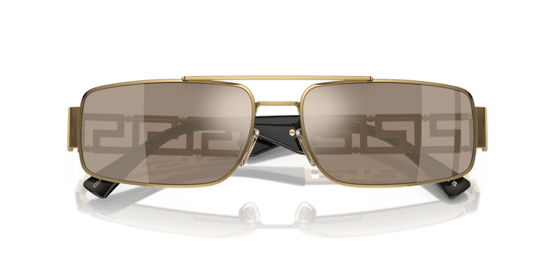 Versace VE2257 in Gold / Light Brown Mirror Dark Gold (10025A) - Alternate View