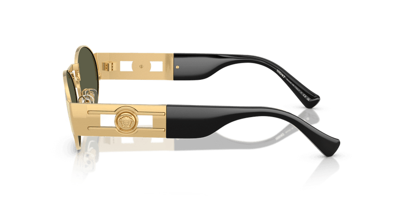 Versace VE2264 in Gold / Green Mirror Silver (100230) - Temple Detail
