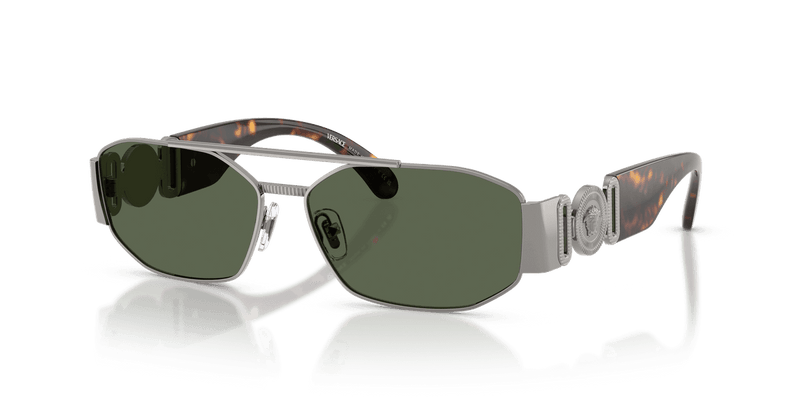 Versace VE2287 in Gunmetal / Dark Green (100171) - Front View