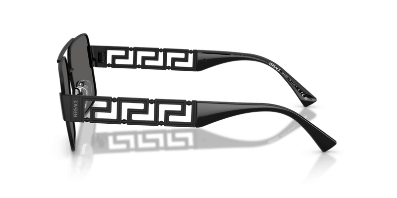 Versace VE2290 in Matte Black / Dark Grey Mirror Silver (12616G) - Alternate View