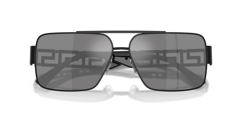 Versace VE2290 in Matte Black / Dark Grey Mirror Silver (12616G) - Alternate View