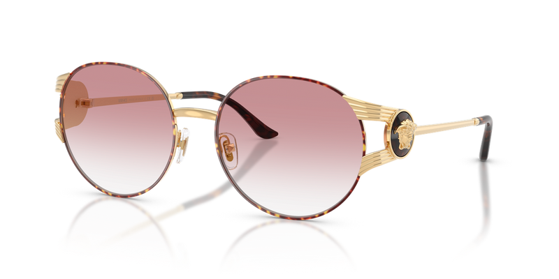 Versace VE2303 in Gold Versace/Havana / Clear Gradient Pink (15253B) - Front View