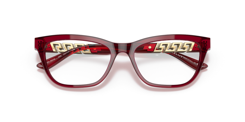 Versace VE3318 in Transparent Red / Clear (388) - Side View
