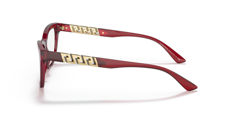 Versace VE3318 in Transparent Red / Clear (388) - Back View
