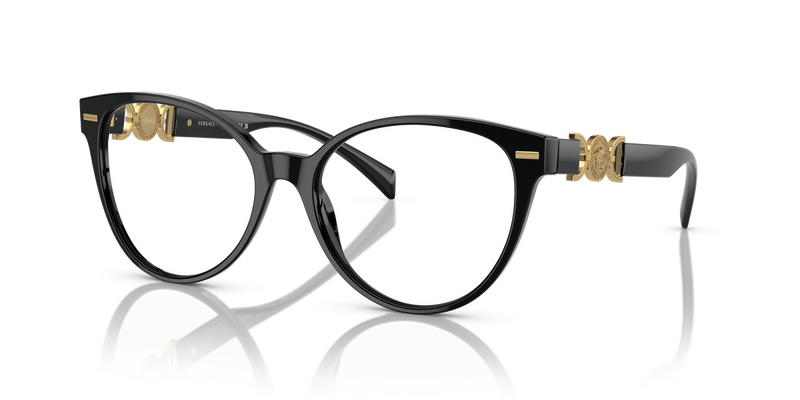 Versace VE3334F in Black / Demo Lens (GB1) - Front View