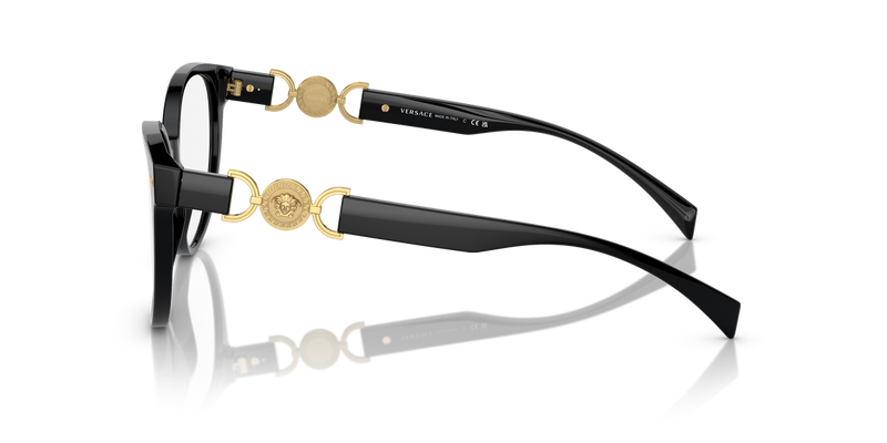 Versace VE3334F in Black / Demo Lens (GB1) - Back View