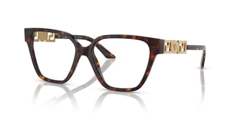 Versace VE3358B in Havana / Demo Lens (108) - Front View