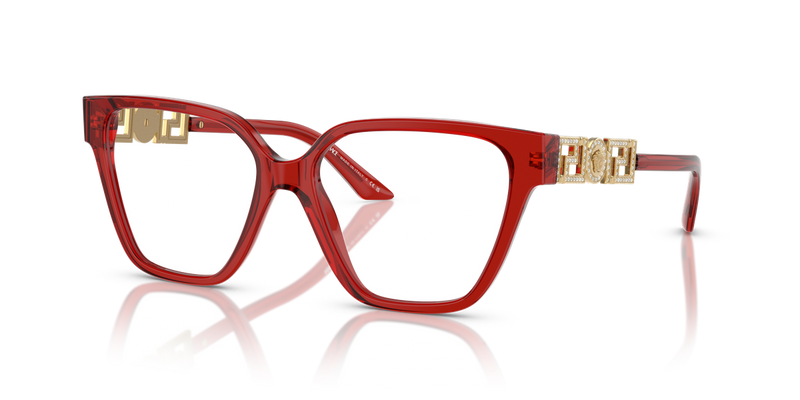 Versace VE3358B in Transparent Red / Demo Lens (5476) - Alternate View