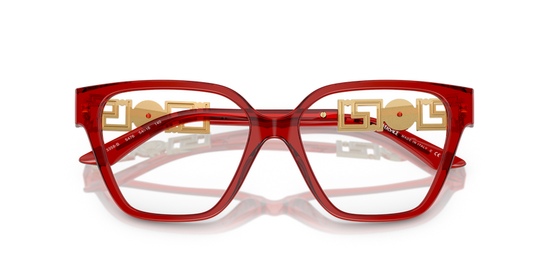 Versace VE3358B in Transparent Red / Demo Lens (5476) - Alternate View