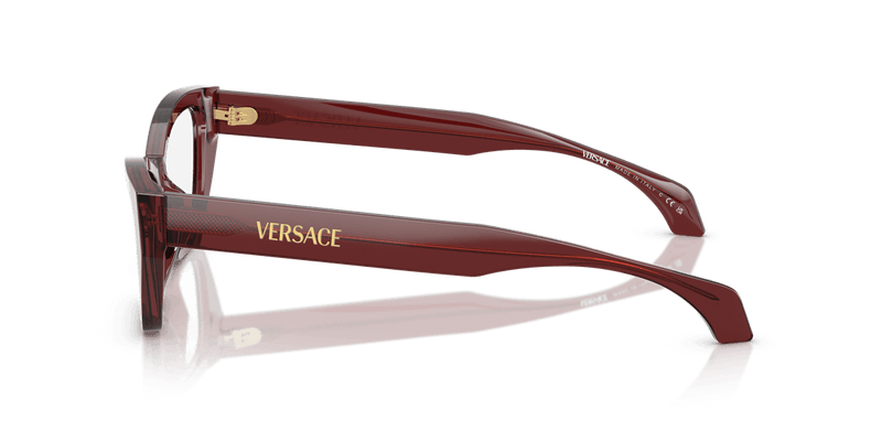 Versace VE3373U in Transparent Bordeaux (5512) - Temple Detail