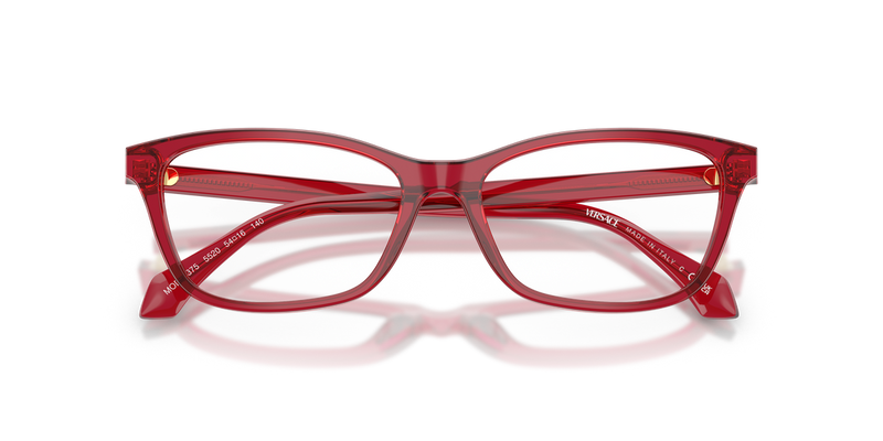 Versace VE3375 in Transparent Red / Demo Lens (5520) - Alternate View