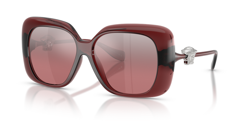 Versace VE4499U in Transparent Red / Pink Mirror Silver Gradient (55397E) - Alternate View
