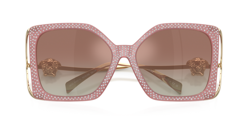 Versace VE4502U in Pink Strass Crystal / Gradient Brown Mirror Silver (5535B8) - Alternate View