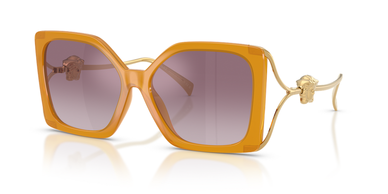 Versace VE4502U in Opal Yellow / Gradient Violet Mirror Silver (55376X) - Alternate View