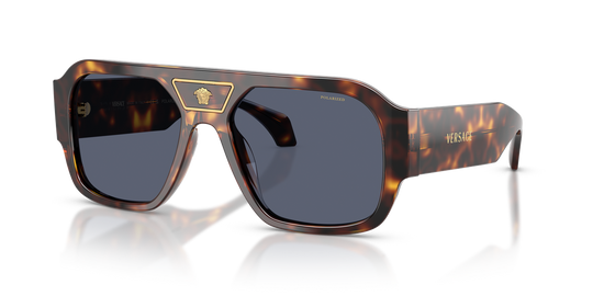 Versace VE4508U - Havana / Dark Blue Polarized (55372V)