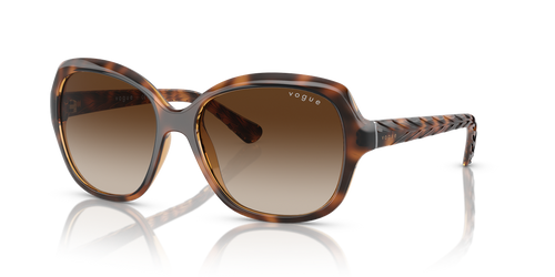 Striped Dark Havana / Brown Gradient (150813)