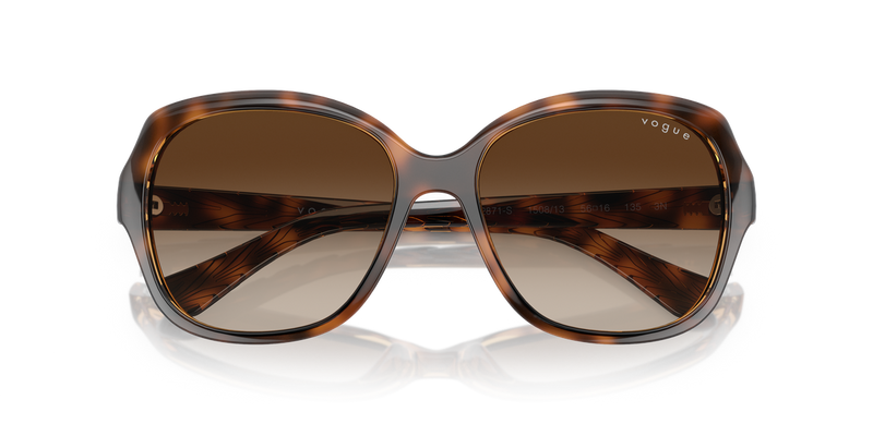 Vogue Eyewear VO2871S in Striped Dark Havana / Brown Gradient (150813) - Side View