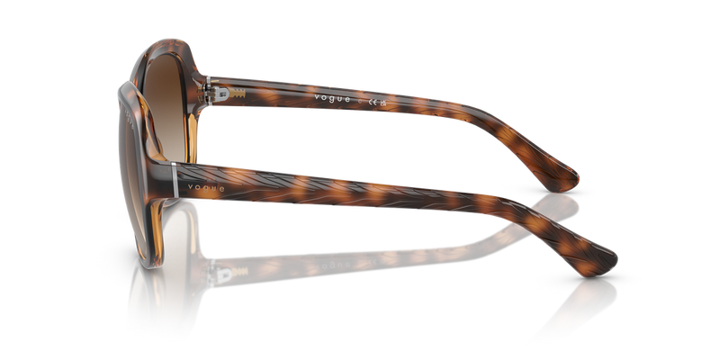 Vogue Eyewear VO2871S in Striped Dark Havana / Brown Gradient (150813) - Back View