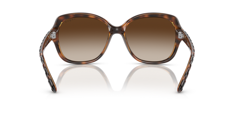 Vogue Eyewear VO2871S in Striped Dark Havana / Brown Gradient (150813) - Temple Detail