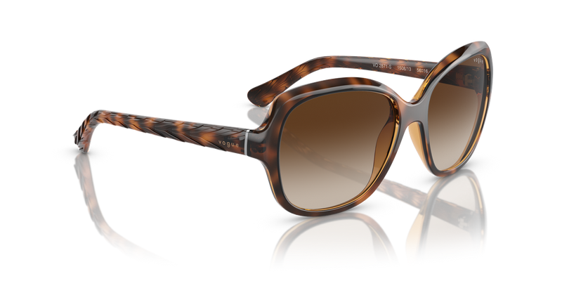 Vogue Eyewear VO2871S in Striped Dark Havana / Brown Gradient (150813) - Alternate View