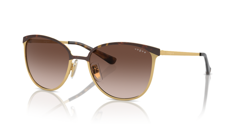 Vogue Eyewear VO4002S in Top Havana/Gold / Gradient Brown (507813) - Front View