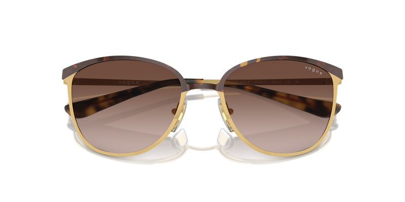Vogue Eyewear VO4002S in Top Havana/Gold / Gradient Brown (507813) - Side View
