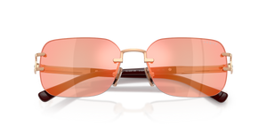 Rose Gold / Brown Mirror Red/Yellow (51526Q)