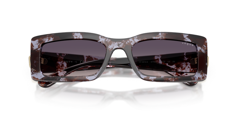 Vogue Eyewear VO5674S in Purple Havana / Pink Gradient Dark Grey (317836) - Side View
