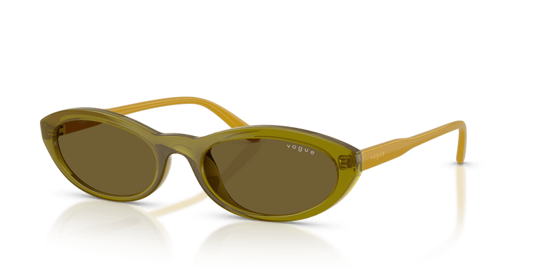 Vogue Eyewear VO5697SU in Transparent Olive Green / Dark Brown (328373) - Alternate View