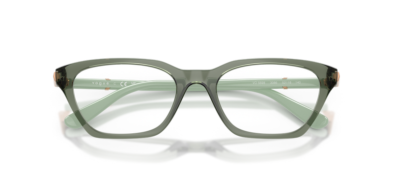 Vogue Eyewear VO5698 in Transparent Mallard Green / Demo Lens (3086) - Alternate View