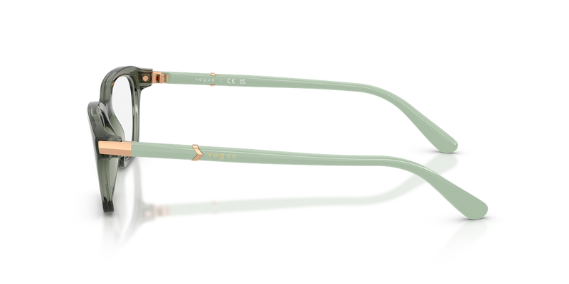 Vogue Eyewear VO5698 in Transparent Mallard Green / Demo Lens (3086) - Alternate View