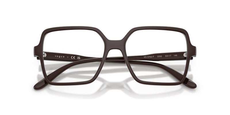 Vogue Eyewear VO5702F in Full Brown / Demo Lens (2252) - Side View