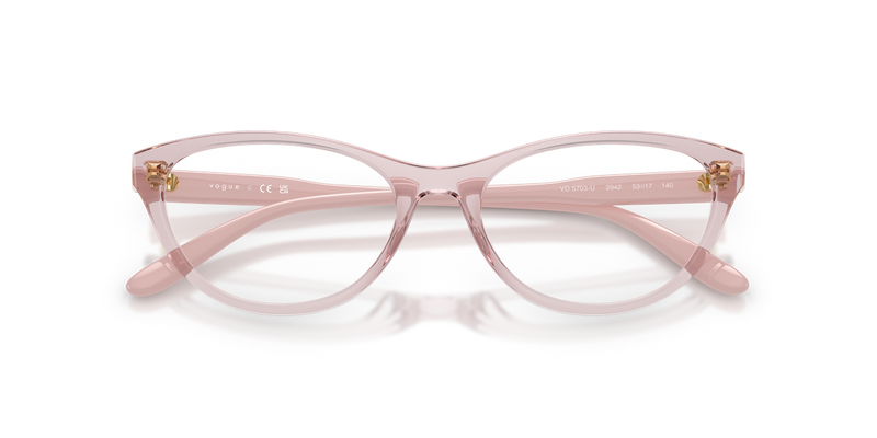 Vogue Eyewear VO5703U in Transparent Pink / Demo Lens (2942) - Alternate View